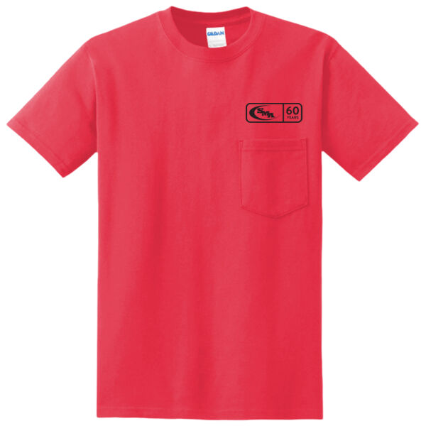 60th Anniversary - DryBlend ® 50 Cotton/50 Poly Pocket T Shirt -  Printed Thumbnail